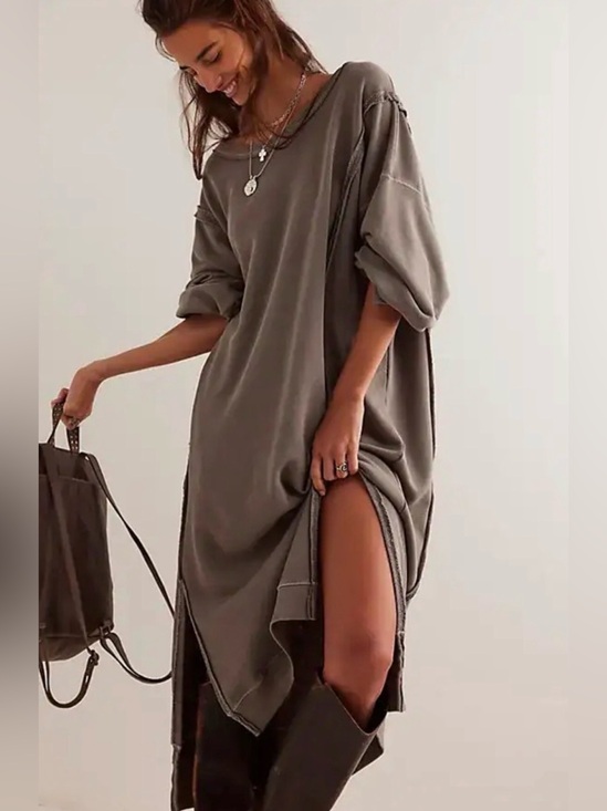 We The Free Tops - We the Free Camden Maxi Sweatshirt w/pockets🔥Olive green •Large • Free People